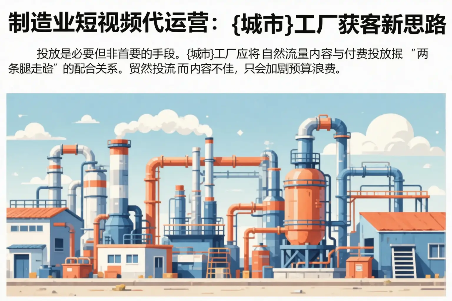 制造业短视频代运营:新建工厂获客新思路